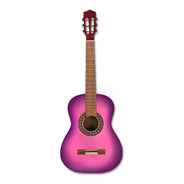 Guitarra Criolla Clásica Midiplus Clásica Con Funda Para Diestros Rosa Brillante