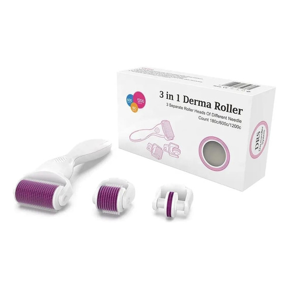 Kit 3 Dermaroller 540 Agujas Derma Roller Microagulhamento