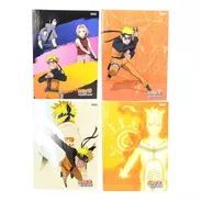 Caderno Grande Brochurão Naruto 80 Fls Kit Com 4 Unidades