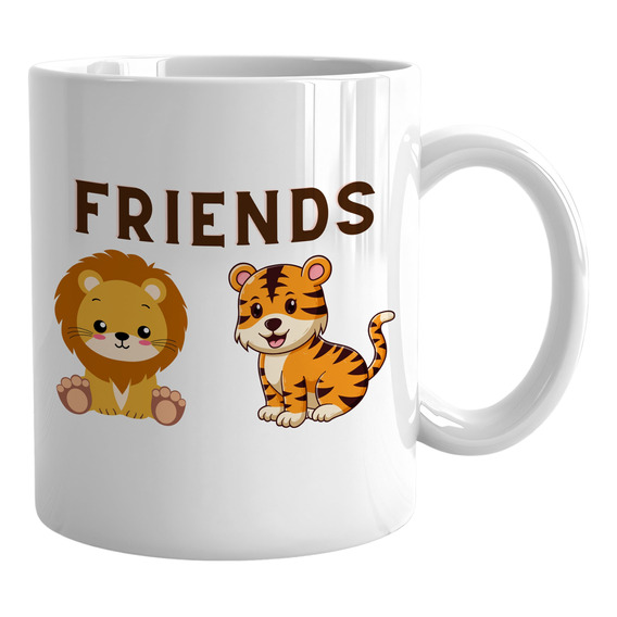 Taza Tiger And Lion Friends