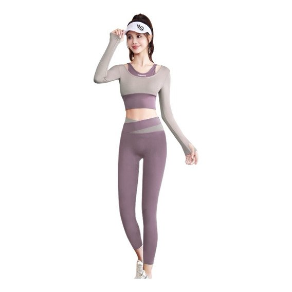 Leggins + Crop Top Conjunto Deportivo 2 Pzs Vanquish C024xsh