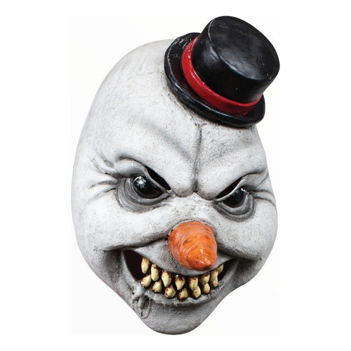 Máscara Muñeco De Nieve Malvado Disfraz Halloween Terror Color Blanco Snowman
