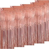 Cortina Metalizada Decoración 2 X 1 Mts  - Rosa Oro - Plata 