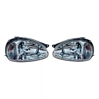 Par Faros Pantalla Vidrio Liso Corsa 