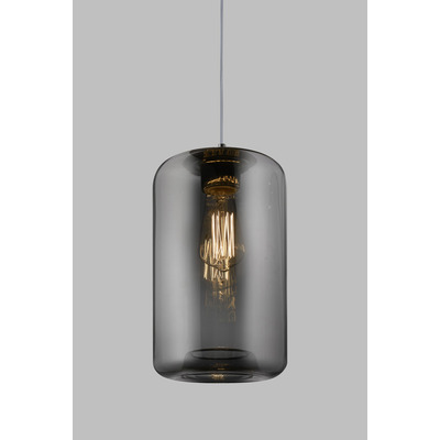Lampara Colgante Rolo Fume Diseño Apto Led E27