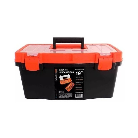 Gabinete Herramientas Cajas Plasticas Porta 19 Pulgadas Para Color Naranja y Negro