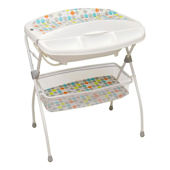 Bañera Bebe Con Base Prinsel Charola Cambiador Plegable Color Blanco Animales