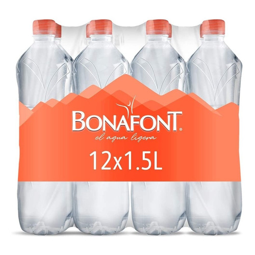 Agua Natural Bonafont 12 Pzas 1.5 L