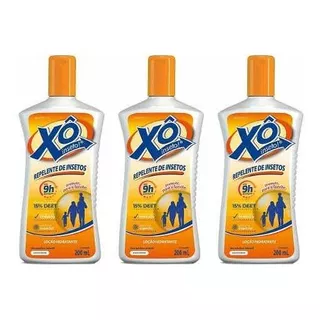 3x Repelente Xô Inseto Contra Mosquitos Borrachudos 200ml