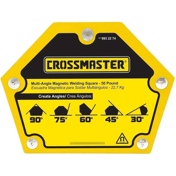 Escuadra Crossmaster Magnética Soldar Multiangulo 22.7 Kg 