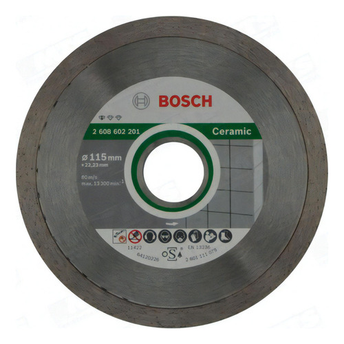 Disco Diamantado Para Concreto Borde Continuo 4 1/2 Bosch