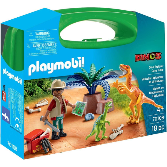 Playmobil® Dinos Explorador Con Dinosaurios Intek 70108