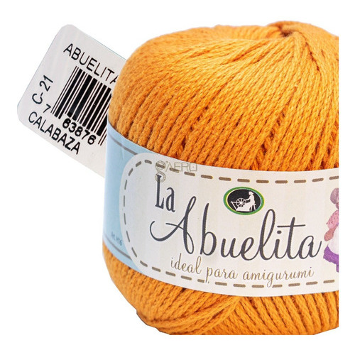 Hilaza Abuelita Estambre Mayoreo Hilo Grueso Algodon 50g /p Color 21 Calabaza