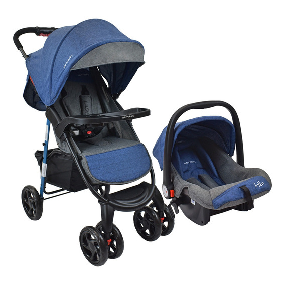 Coche Fast Con Porta Bebe Happy Baby Color Azul acero Color del chasis Azul