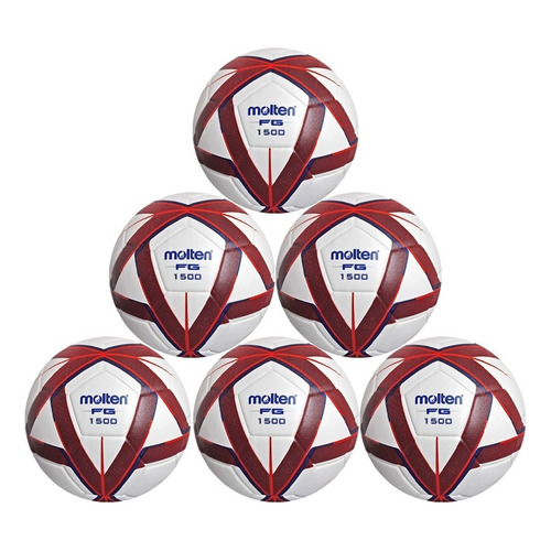 Paquete De 8 Balones Molten Forza F5g1500 #5 (f5g1500) Color Bordó