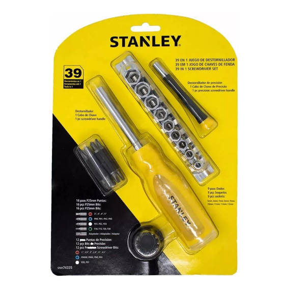 Set De Multi Destornilladores 39 En 1 Stanley Stht74335