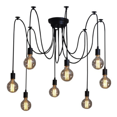 Lampara Colgante Medusa Original Premiun 8 Luces Moderno Lk
