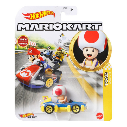 Hot Wheels Mario Kart Color Toad Mach 8