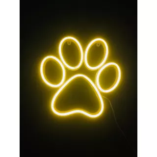 Luminária Parede Pata Pet Neon Led Decoração Luz 110-220v