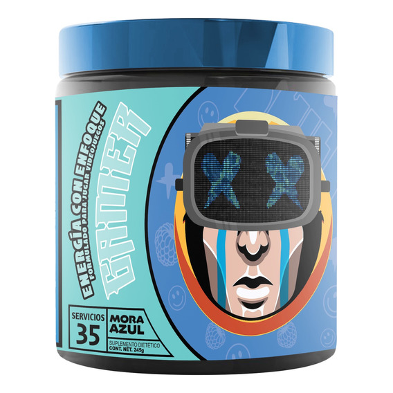 Gamer (energía Con Enfoque) 35 Scoops Sabor Mora Azul