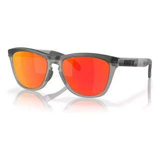 Óculos De Sol Oakley Frogskins Range Oo9284 928401 55 Cor Solar Cor Da Armação Cinza-neblina Cor Da Haste Cinza Fosco Cor Da Lente Rubi Desenho Padrão