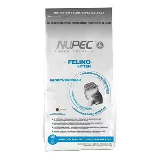 Alimento Nupec Nutrición Felina Especializada Kitten Para Gato De Temprana Edad Sabor Pollo, Salmon Y Arroz En Bolsa De 3kg