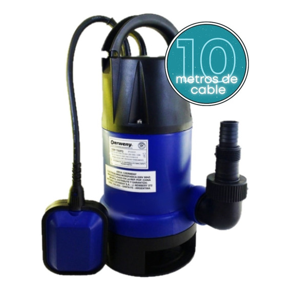 Bomba Agua Sucia Sumergible Desagote Czerweny 1 Hp Dsp750pd