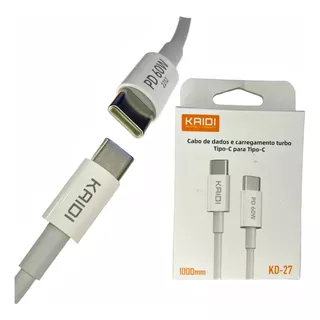 Kaidi Kd-27 Usb Tipo C Branco