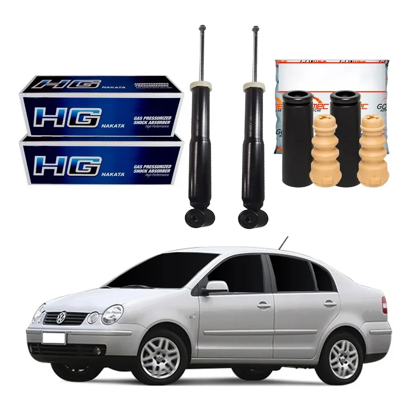 Kit Amortecedor Traseiro Polo Sedan 1.6 2.0 2003 A 2006