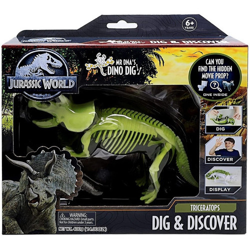 Set Jurassic World Figura Juego Excavación Gel Adn Dino Dig