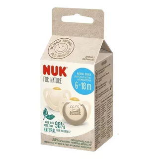 Chupetes Nuk For Nature Látex Etapa 2 Color Gris