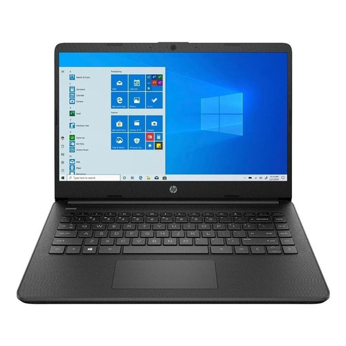 Laptop  HP 14-fq0013dx negra 14", AMD Athlon Silver 3050U  4GB de RAM 128GB SSD, AMD Radeon Vega 2 1366x768px Windows 10 Home