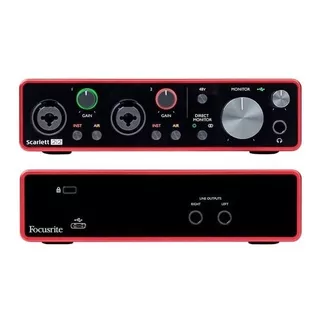 Interfaz De Audio Focusrite, Mod.: Scarlett 2i2 3rd Gen