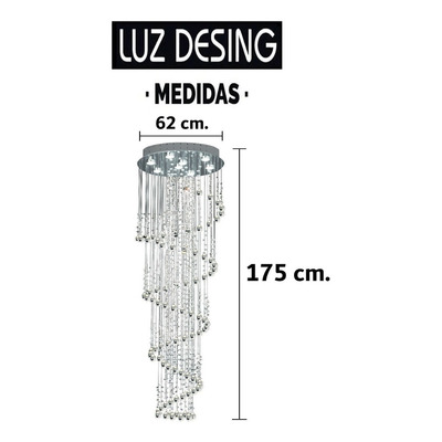 Lampara Colgante Moderno Tornado Caireles 10 Luces Led Gu10