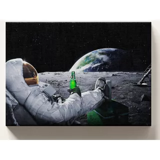 Cuadro Canva Astronauta Horizontal 90x90 (matte/glossy)