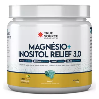 Magnésio Inositol Relief 3.0 + Melatonina 350g - True Source