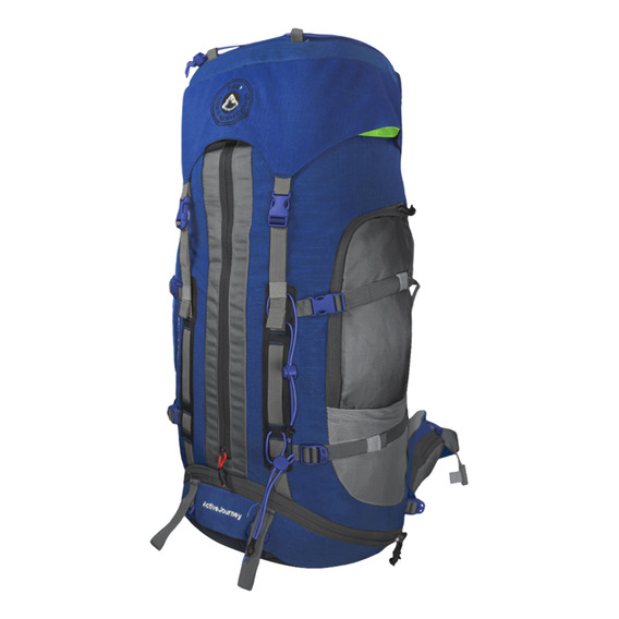 Mochila De Viaje T-go Trekking Camping 65 + 5 Litros Ajuste Pectoral Cinturón Lumbar Varillas Internas Espaldar Ergonómico Cobertor De Lluvia Xs502 Azul