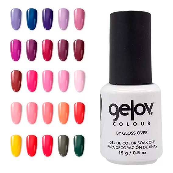 Gama Devotion Gel Para Uñas 25 Tonos 15g Gloss Over