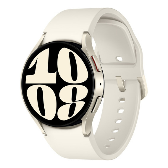 Watch 6 40mm Beige Color de la caja Blanco Diseño de la correa Fluoroelastómero
