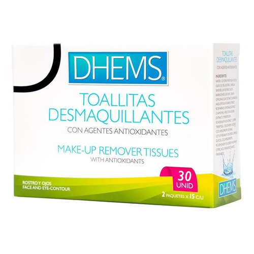 Toallitas Desmaquillantes Dhems 30 Und - g a $31