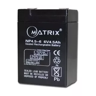 Bateria Sellada 6v 4.5 Amp Matrix Lamparas De Emergencias 