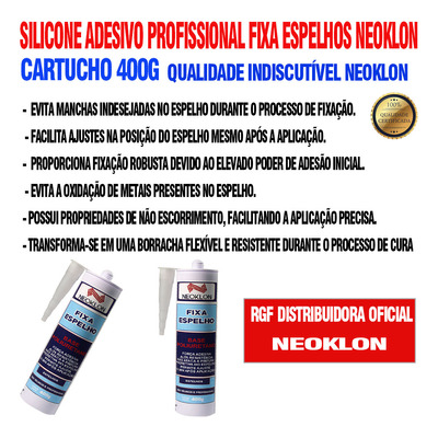 Silicone Fixa Espelho Banheiro Cuba 400g Incolor 12 Unidades