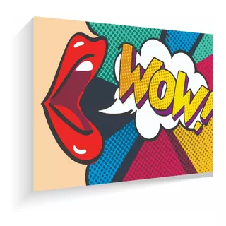 Cuadro En Madera Labios 60 X 42 Cm Pop Art