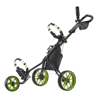 Carro Manual Golf Caddytek Caddylite 11.5 3 Ruedas Color Negro Con Ruedas Verdes