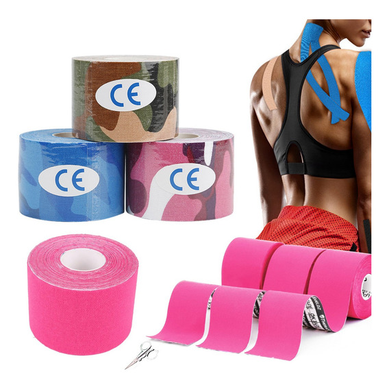 4pcs Cinta Kinesiológicas Vendaje Neuromuscular Tape5mx3.8cm Color