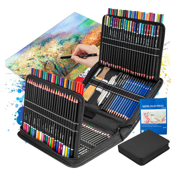 Kit De Lápices Colores Dibujo Set De Arte Profesional 145pzs