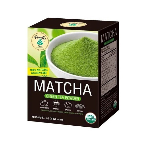 Te Verde Matcha Green Tea Powder Orgánico 20 Sachets