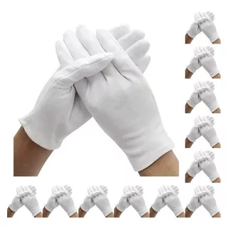 24 Piezas Guantes Dermatológicos Algodón 12 Pares