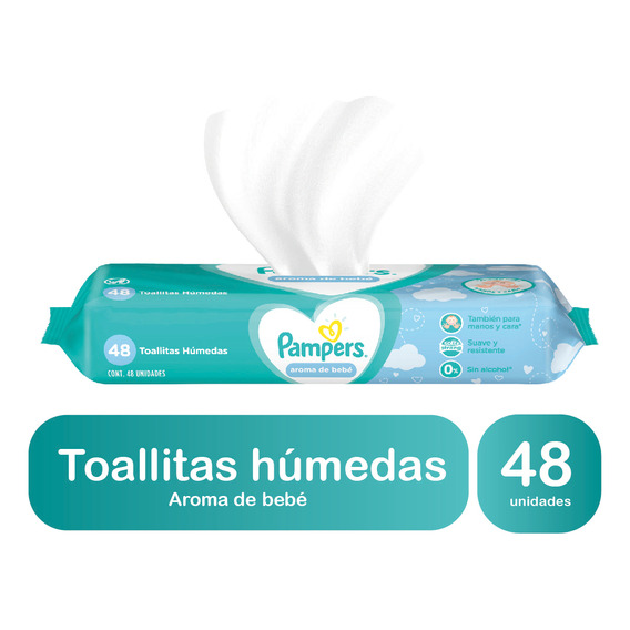 Toallitas Húmedas Pampers Aroma De Bebé Con Tapa X48