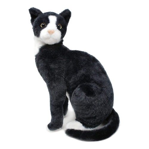 Gato De Peluche Realista Viahart 14 Pulgadas Color Tate Tuxedo